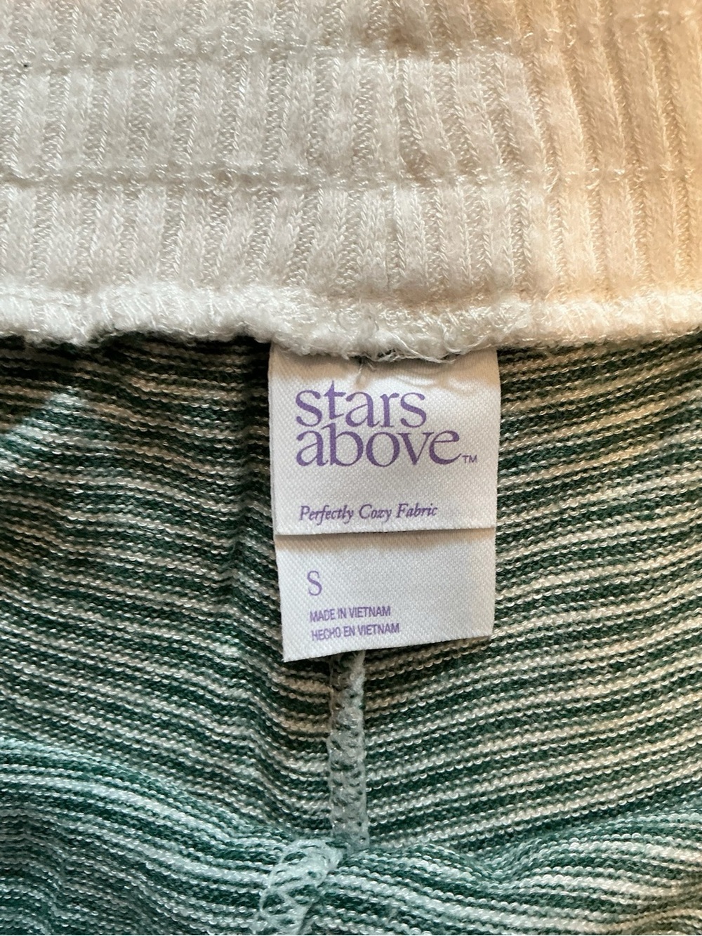 stars above Green & White Striped Pajama Set - Top, Joggers & Shorts - Picture 3 of 5